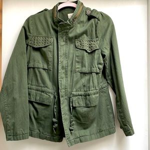 Adorable dark olive green, or army/navy green jacket/blazer, Size M